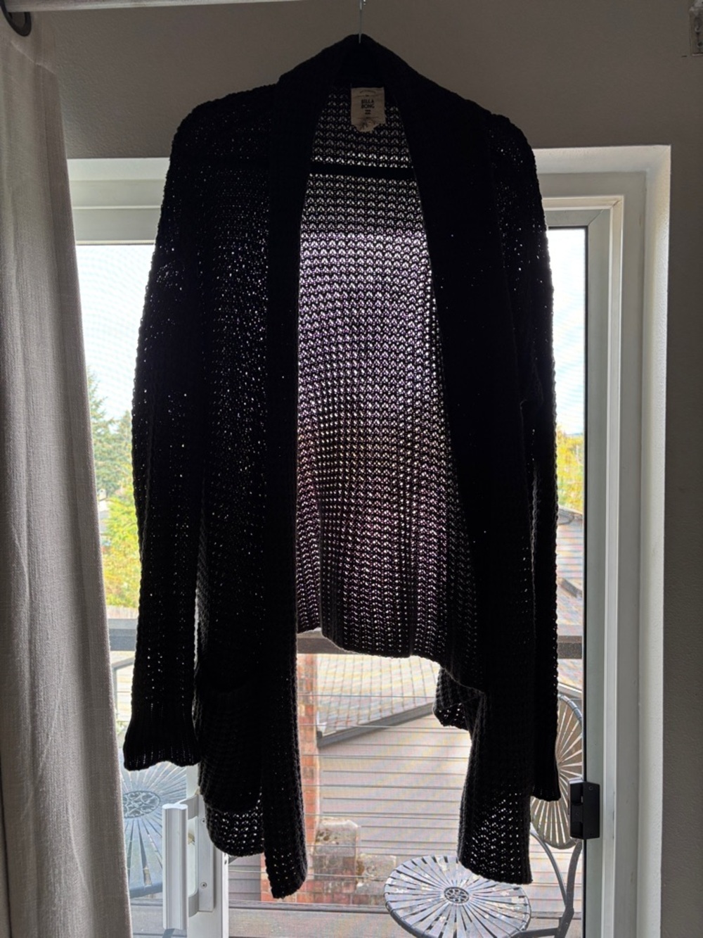Billabong charcoal grey Open-Front Knit Cardigan